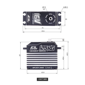 AGFRC Brushless 125KG Billet 4S 16.8V Servo [A280BVSW]