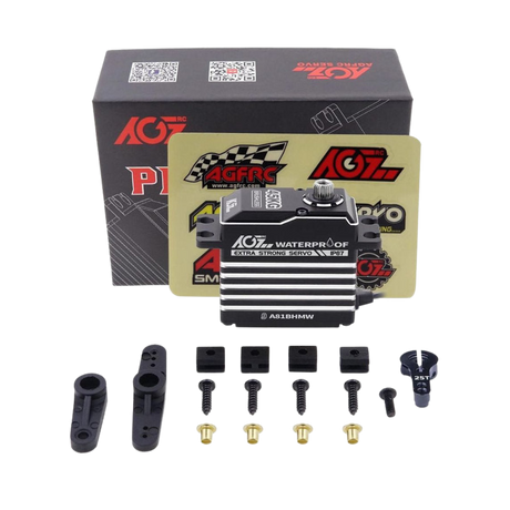 AFFRC servo with packaging on a white background