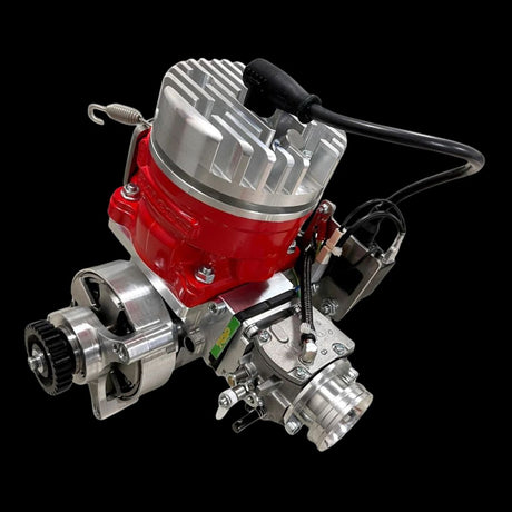 Model Car engine on a black background