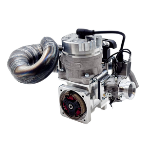 ALX 85cc Malossi GSR46 GoPed engine kit showing exhaust pipe loop and clutch