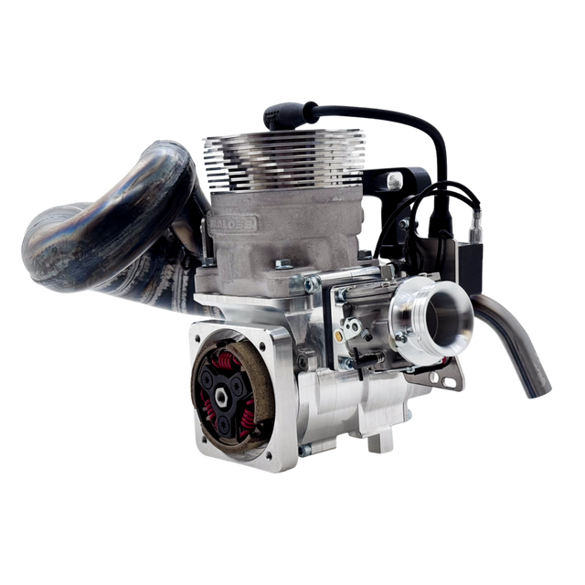 Front view of ALX Brutale 96cc Malossi GSR46 GoPed engine kit showing carburettor intake