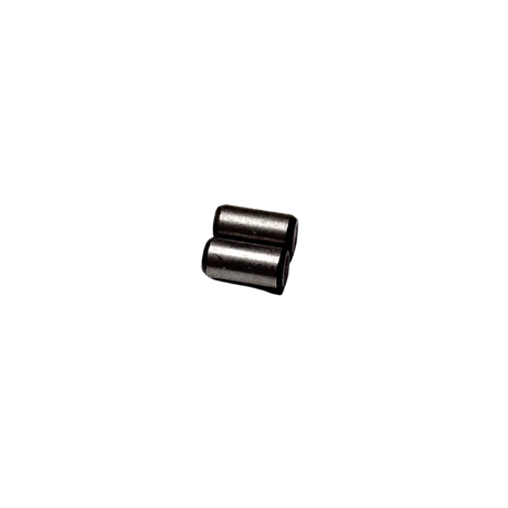 ALX crank case dowel set, 2 pieces, raw silver steel dowel pins shown at an angle