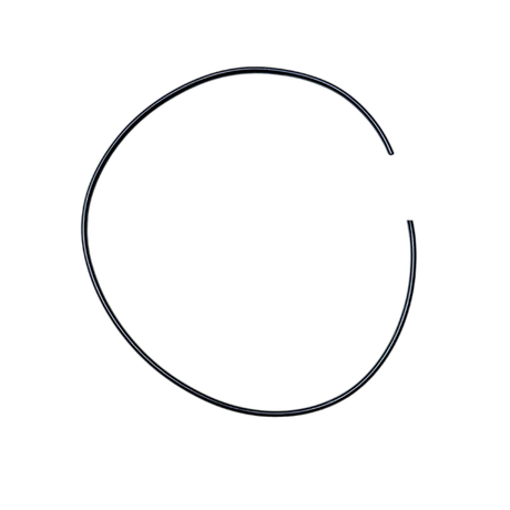 ALX crank case O-ring, black rubber sealing ring shown flat