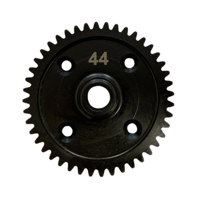 Black gear with the number 44 on a white background