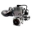 ALX Performante 71cc Malossi GSR46 GoPed engine kit shown at an angle with exhaust pipe fitted
