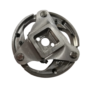 Metal mechanical component on a white background