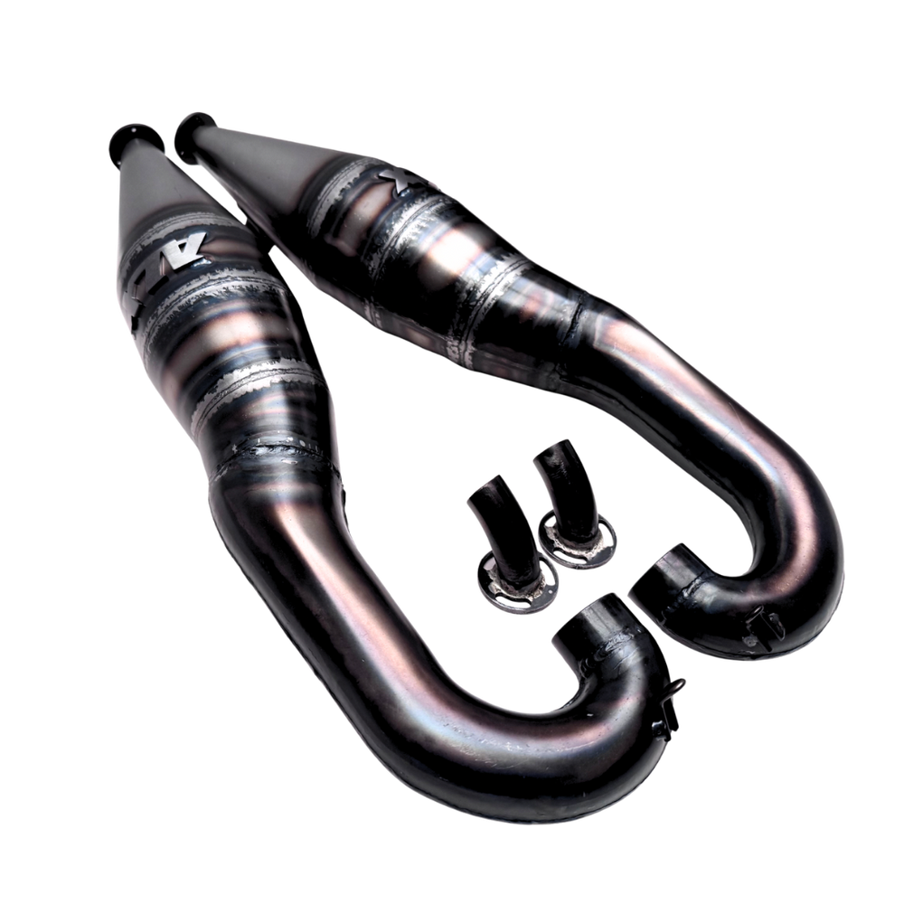 ALX 80-100cc Custom Baja Twin Exhaust Pipes