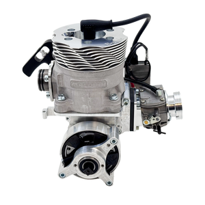 Metallic engine on a white background