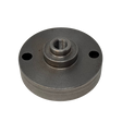 Metal mechanical component on a white background