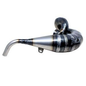RC exhaust pipe with 'ALX' branding on a white background