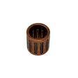 Copper metal pin bearing on a white background