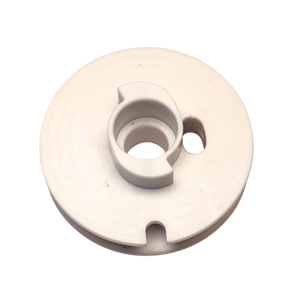 White plastic component on a white background