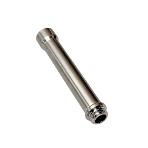 Metallic cylindrical object on a white background
