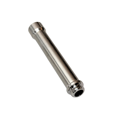 Metallic cylindrical object on a white background