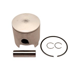 Piston and related components on a white background