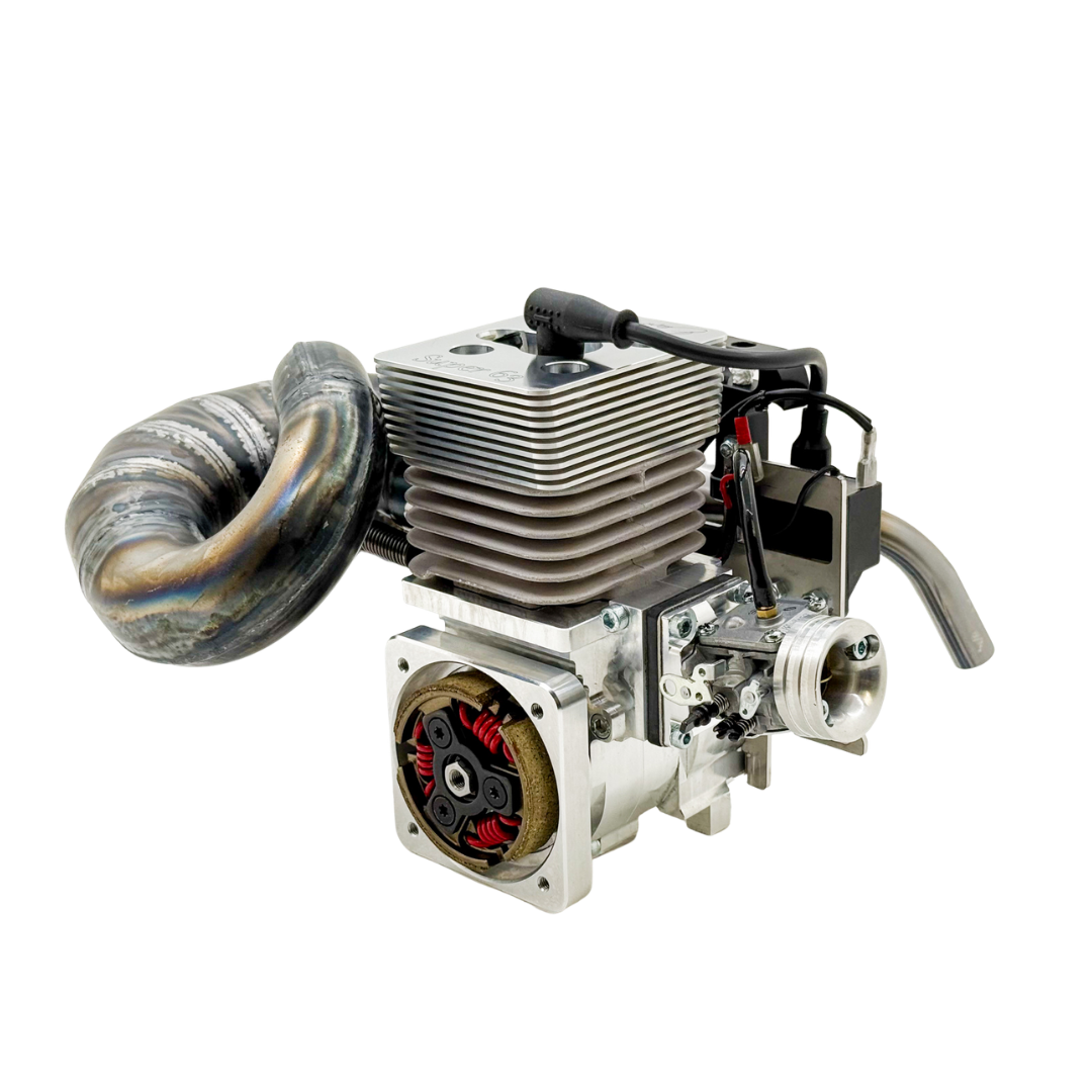 Front angled view of ALX Super 63 Malossi GSR46 GoPed engine kit