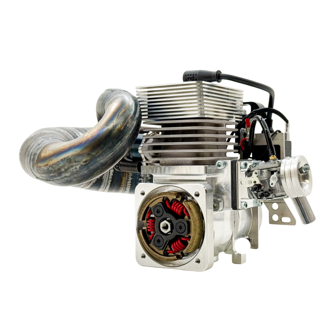 Front angled view of ALX Super 63 Malossi GSR46 GoPed engine kit