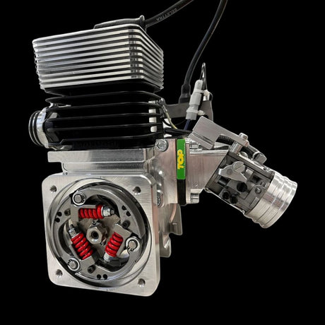 Engine component on a black background