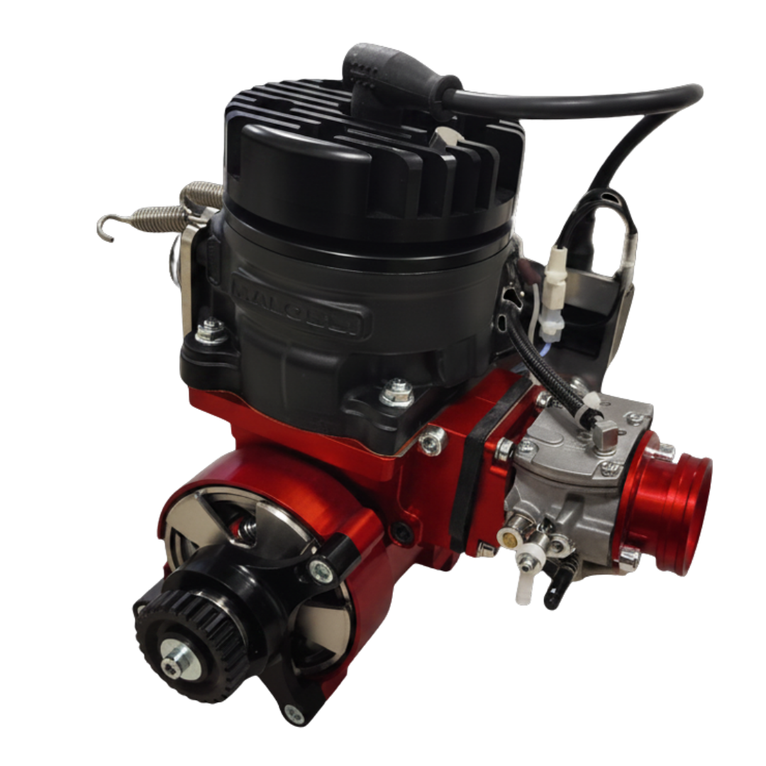 ALX Super 85 Malossi engine kit in black anodised finish for Primal Dragster