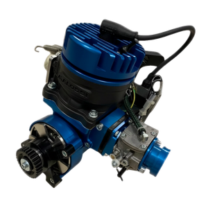 ALX Super 85 Malossi engine kit in blue anodised finish for Primal Dragster