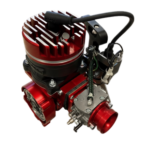 ALX Super 85 Malossi engine kit in red anodised finish for Primal Dragster