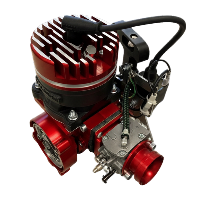ALX Super 85 Malossi engine kit in red anodised finish for Primal Dragster