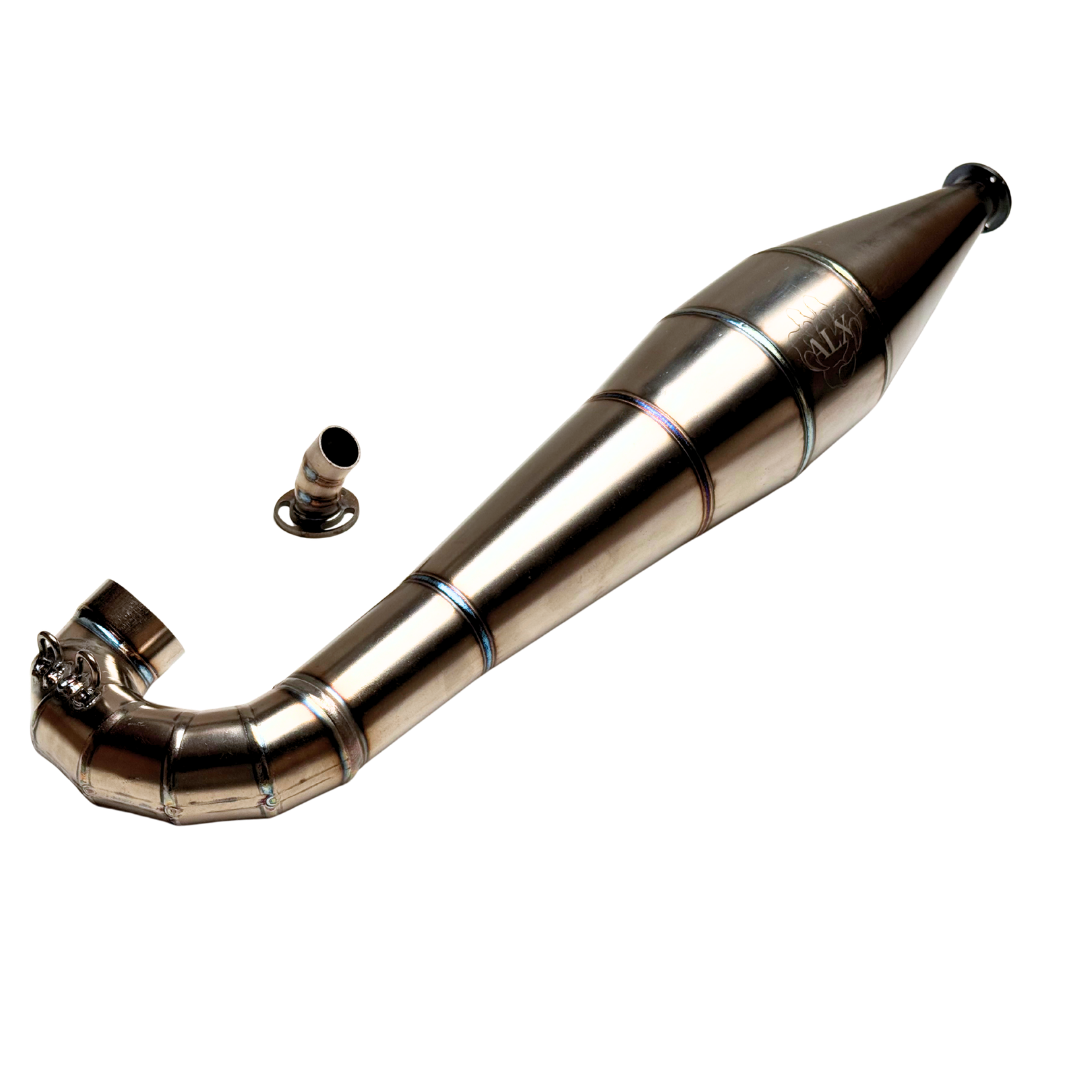ALX Titanium Baja Big Bore V2 unsilenced side pipe with header