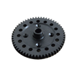 Black gear on a white background