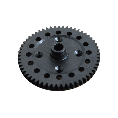 Black gear on a white background