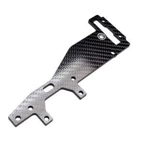 Carbon fiber panel with holes on a white background