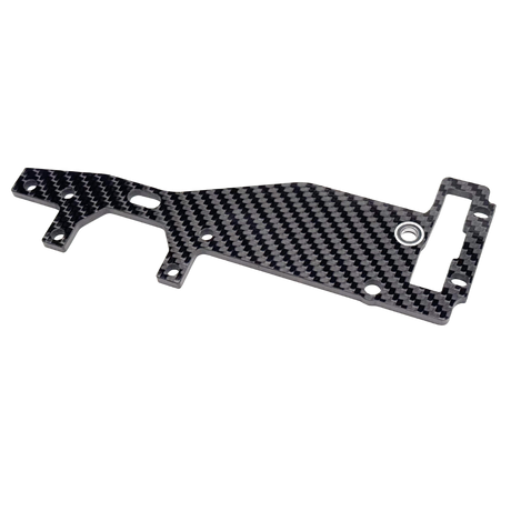 Carbon fiber plate with a checkered pattern on a white background