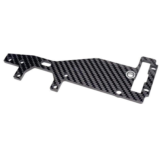 Carbon fiber plate with a checkered pattern on a white background