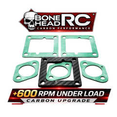 Bonehead RC Carbon Reed Spacer Kit for Taylor Big Bore Engine [+600 RPM Under Load]