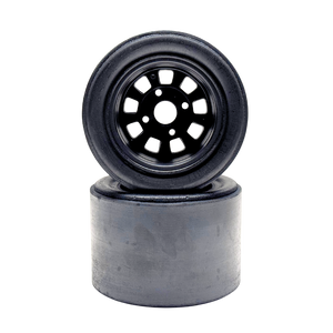Black wheel with rim on a white background