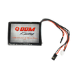 DDM Racing battery with red and black wires on a white background