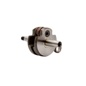 A metallic mechanical component, likely a bearing housing or gear part, featuring a silver steel body, a black splined shaft, and a copper-colored bearing race, shown on a plain white background.
