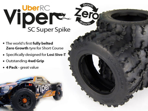 UBER RC Losi 5T & 5ive 2.0 Super Spike Tyre Set