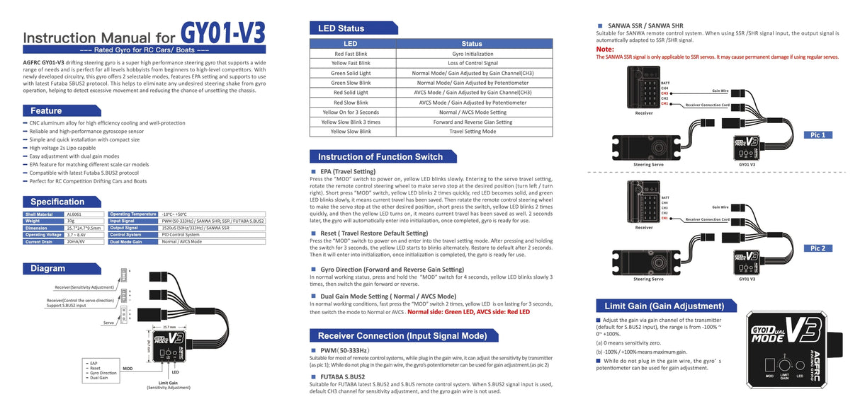 AGFRC_GY01_V3_Aluminum_Case_Dual_Gain_Drift_Tuned_Rated_Gyro_For_RC_Car_Boat_1676023422948