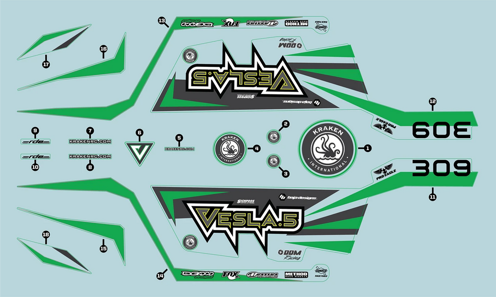 Kraken Vesla Decal set (electric version) [KVS153]