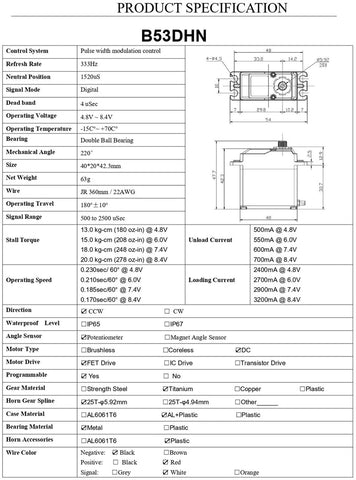 AGFRC 20kg Titanium Gear Losi Promoto Servo - B53DHN