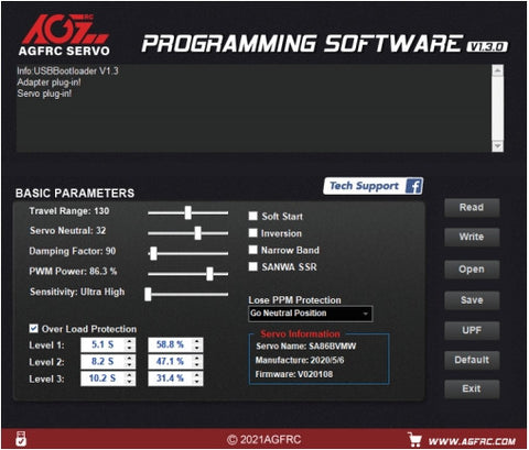 AGFRC V3 Servo Programmer + Software