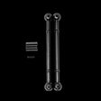 Two black metal driveshafts with replaceable pins for the HPI Baja