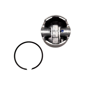 Metallic component with a ring on a white background
