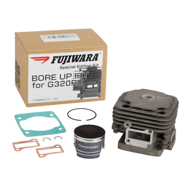 Fujiwara bore up kit for G320RC on a white background
