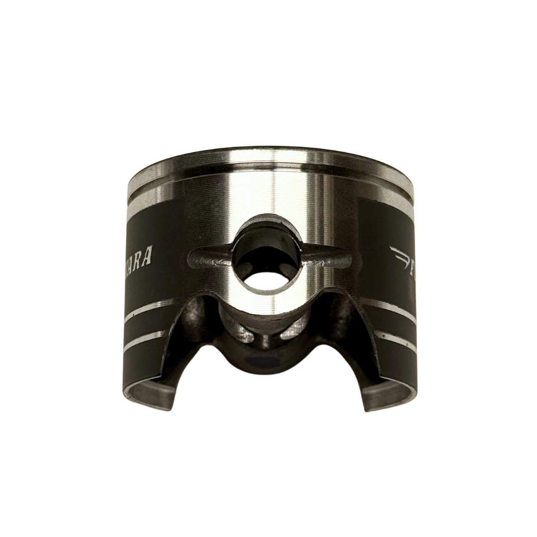 Metal piston on a white background