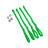 Green straps with metal buckles on a white background