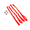 Red straps with metal hardware on a white background