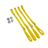 Yellow straps with metal hardware on a white background