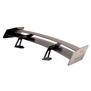 Carbon fiber car winglet on a white background