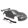 Car body shell with Porsche branding on a white background
